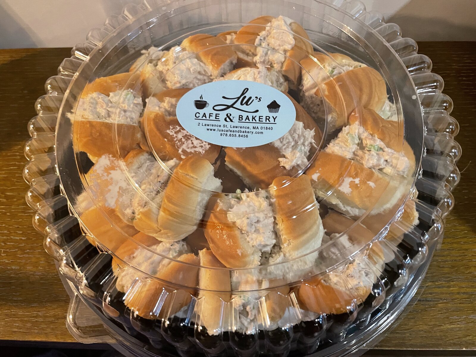 Chicken salad sandwich tray