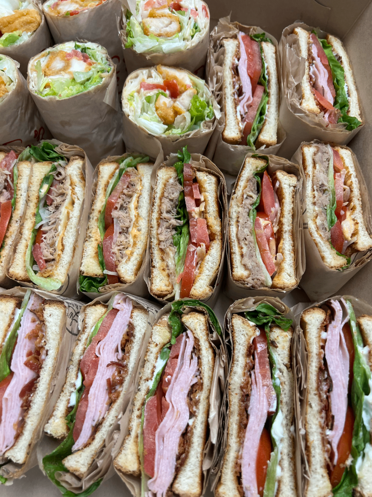 Sandwich & wrap catering box