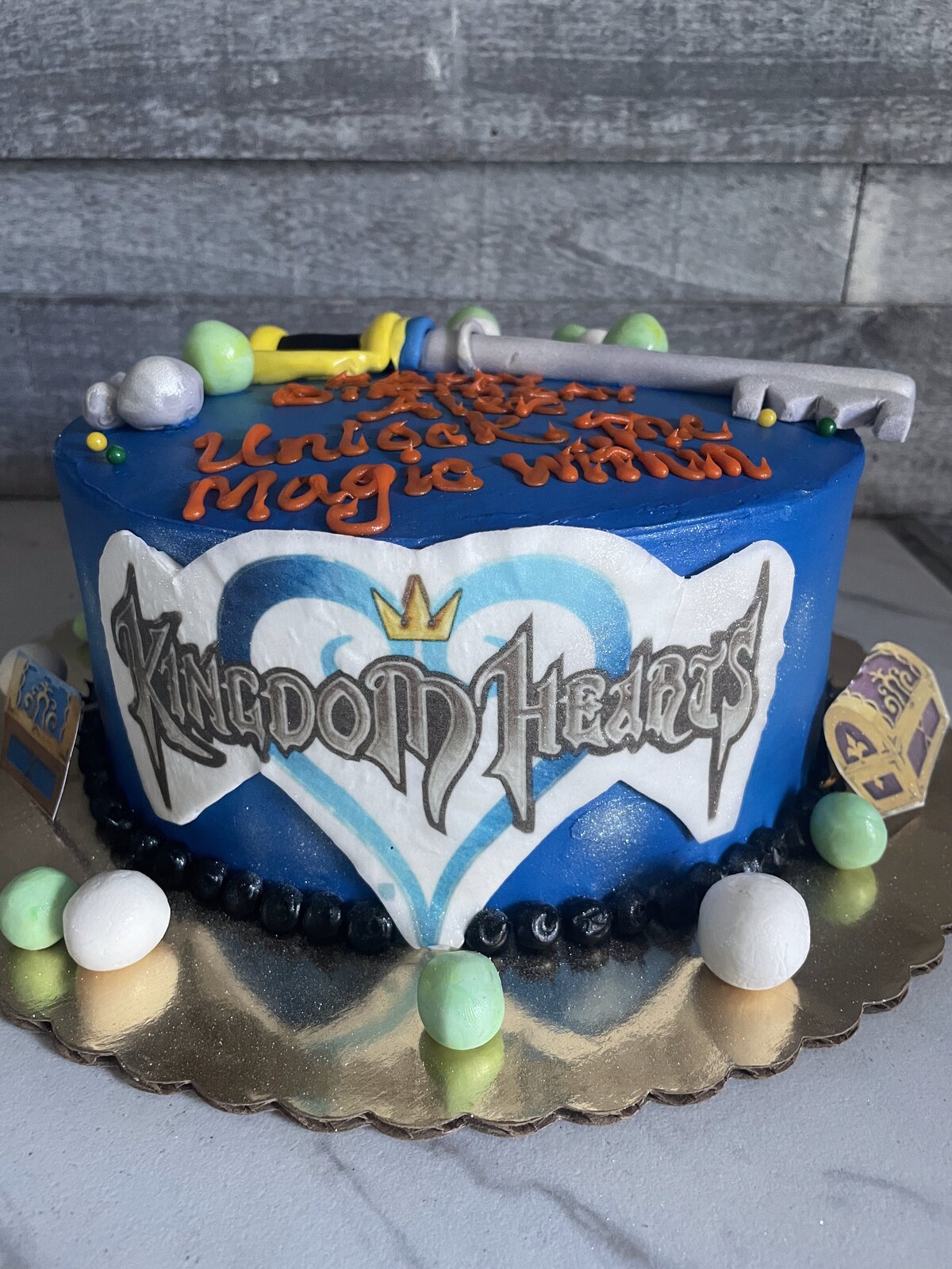 Kingdom Hearts gaming-theme cake at Lu's