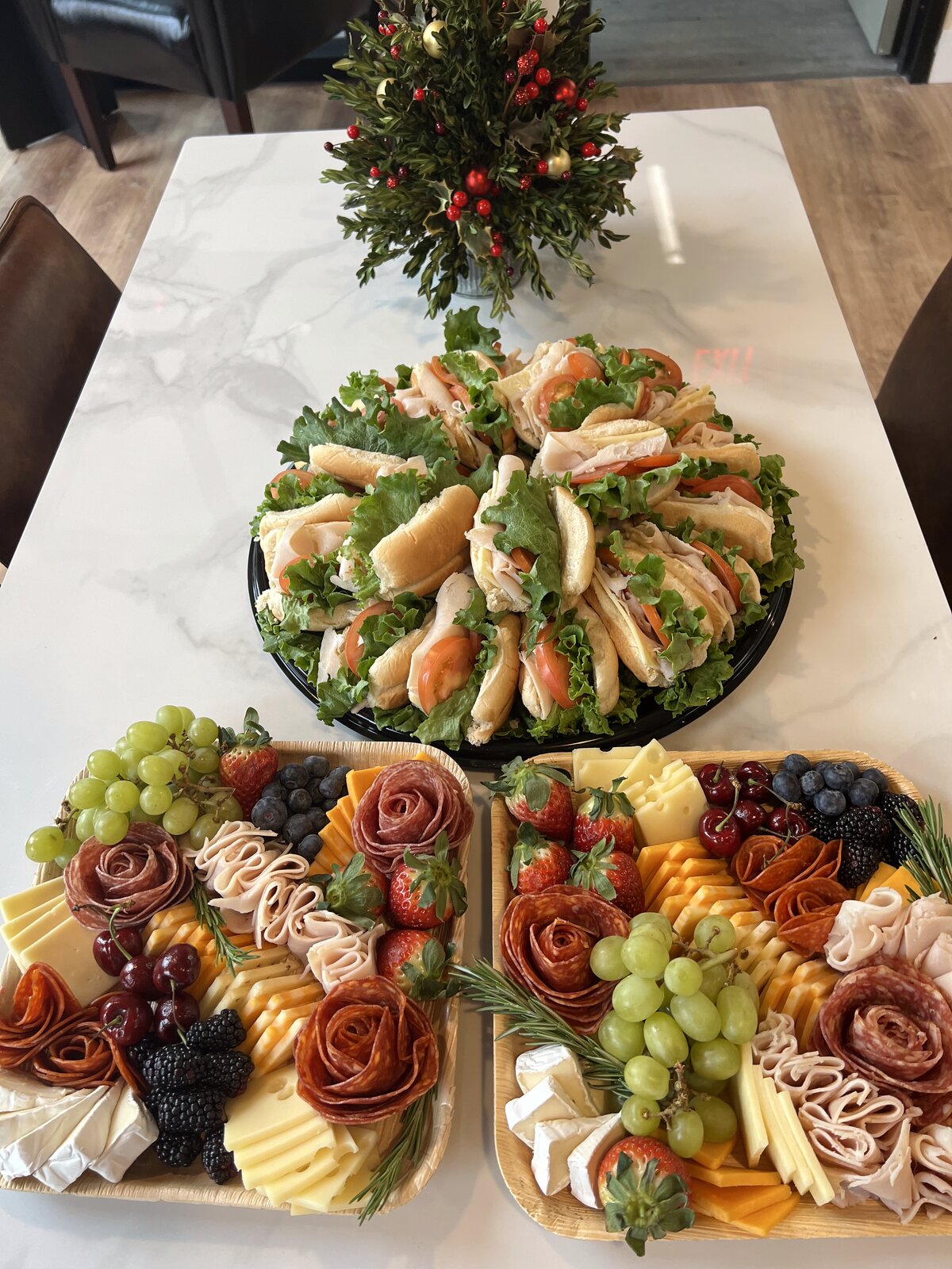 Holiday turkey sandwich & charcuterie spread